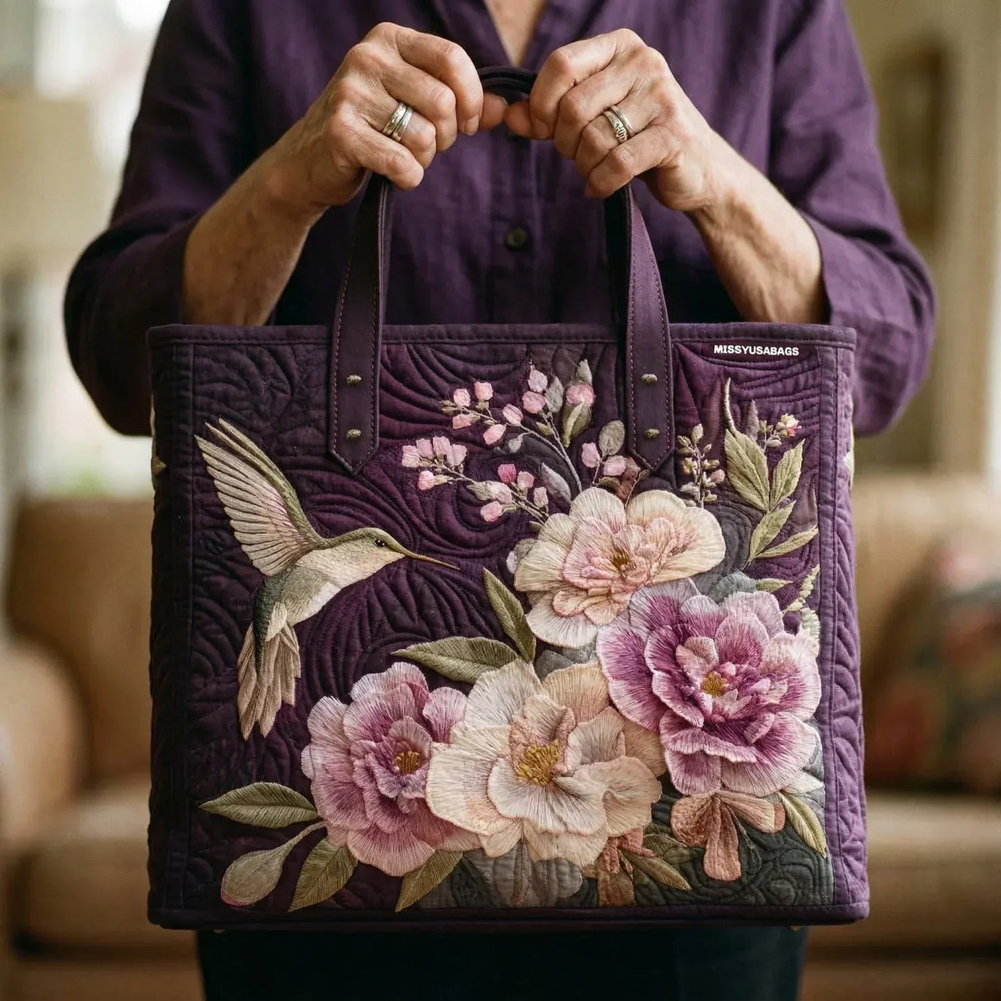 Torba Kiltowa Artisanal Matelassé - Koliber & Orchidea