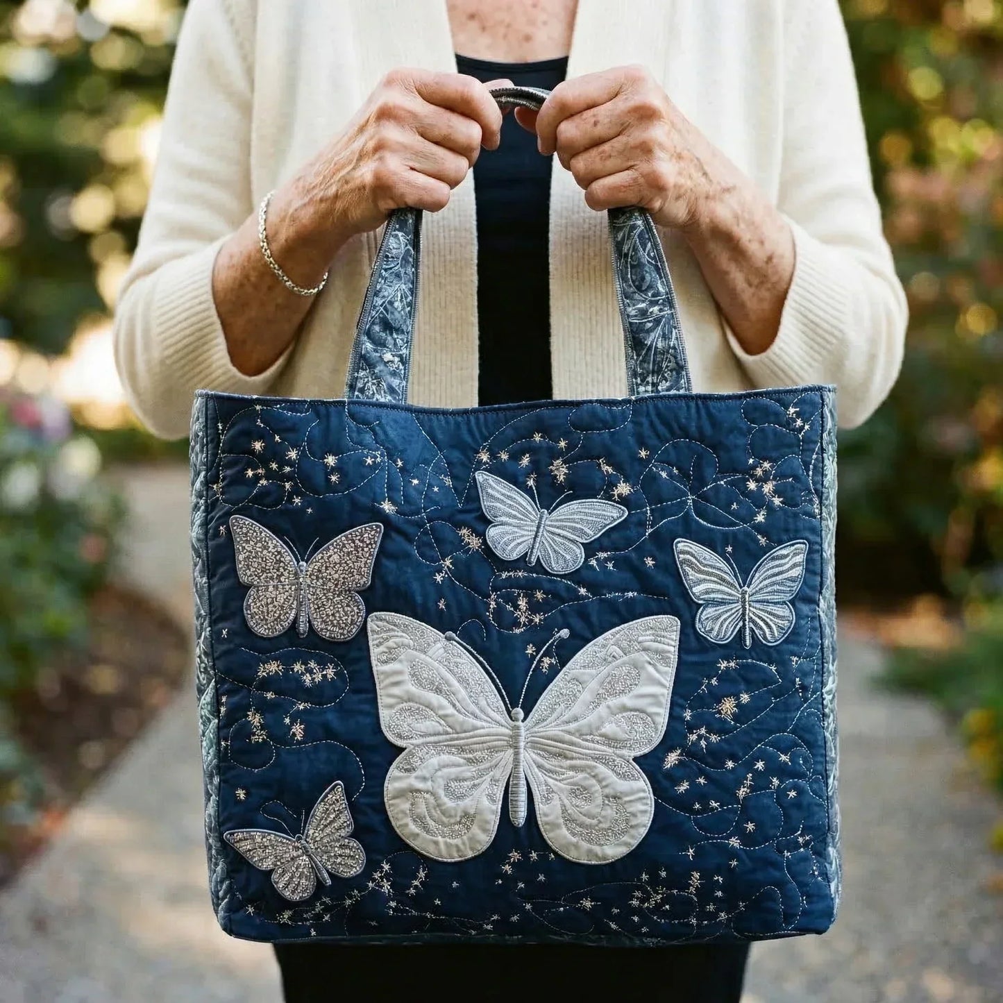 Torba Artisanal - Papillon Srebrna