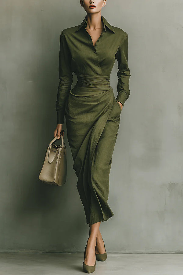 Magdalena - Sukienka Maxi w Stylu Owijanym