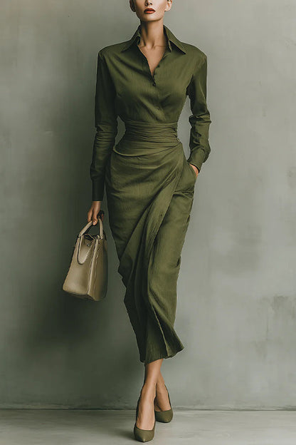Magdalena - Sukienka Maxi w Stylu Owijanym