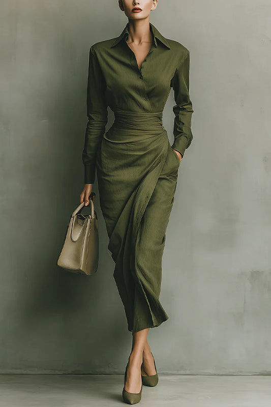 Magdalena - Sukienka Maxi w Stylu Owijanym