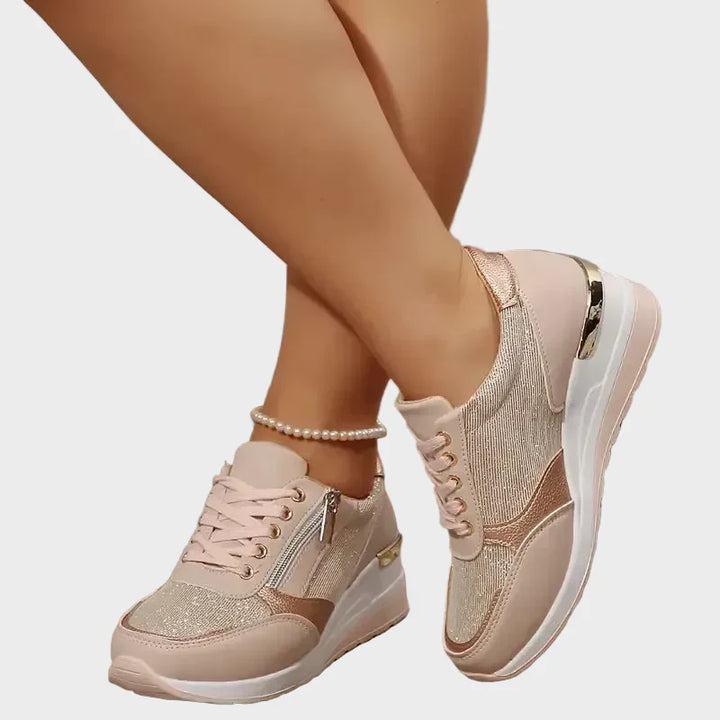 Ortopedyczne buty sportowe na sznurówki z bocznym zamkiem błyskawicznym dla kobiet