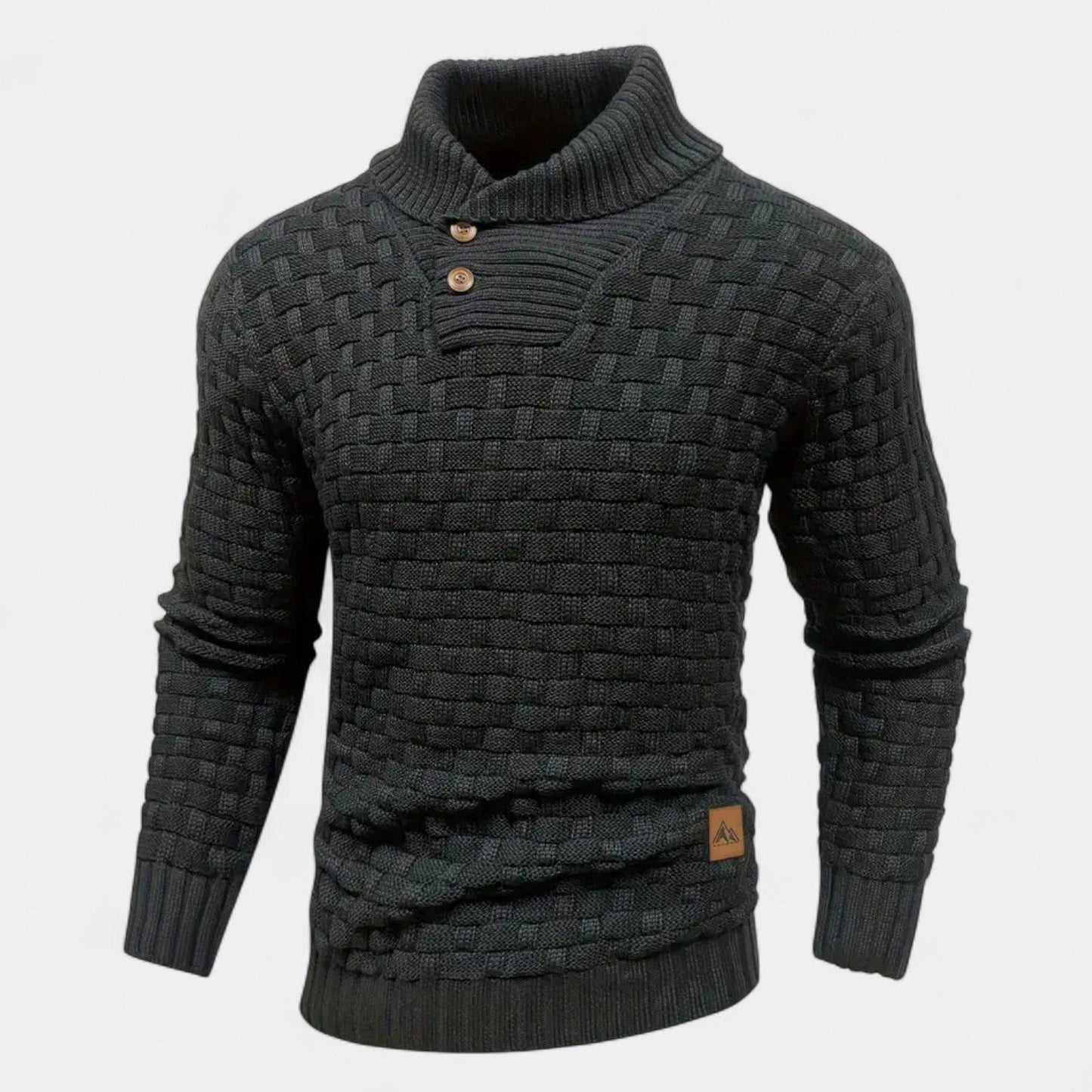 Elías – Stylowy sweter z golfem i guzikami