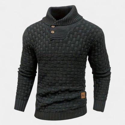 Elías – Stylowy sweter z golfem i guzikami