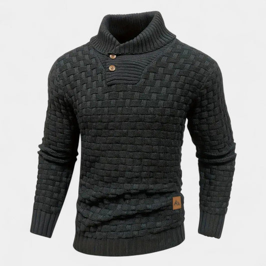 Elías – Stylowy sweter z golfem i guzikami