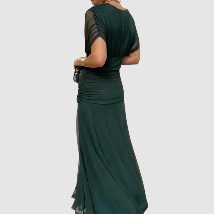 Lucie - Elegancka sukienka z dekoltem w kształcie V