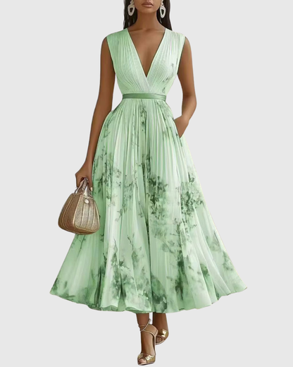 Zuzanna - Elegancka Maxi Sukienka z Faldami