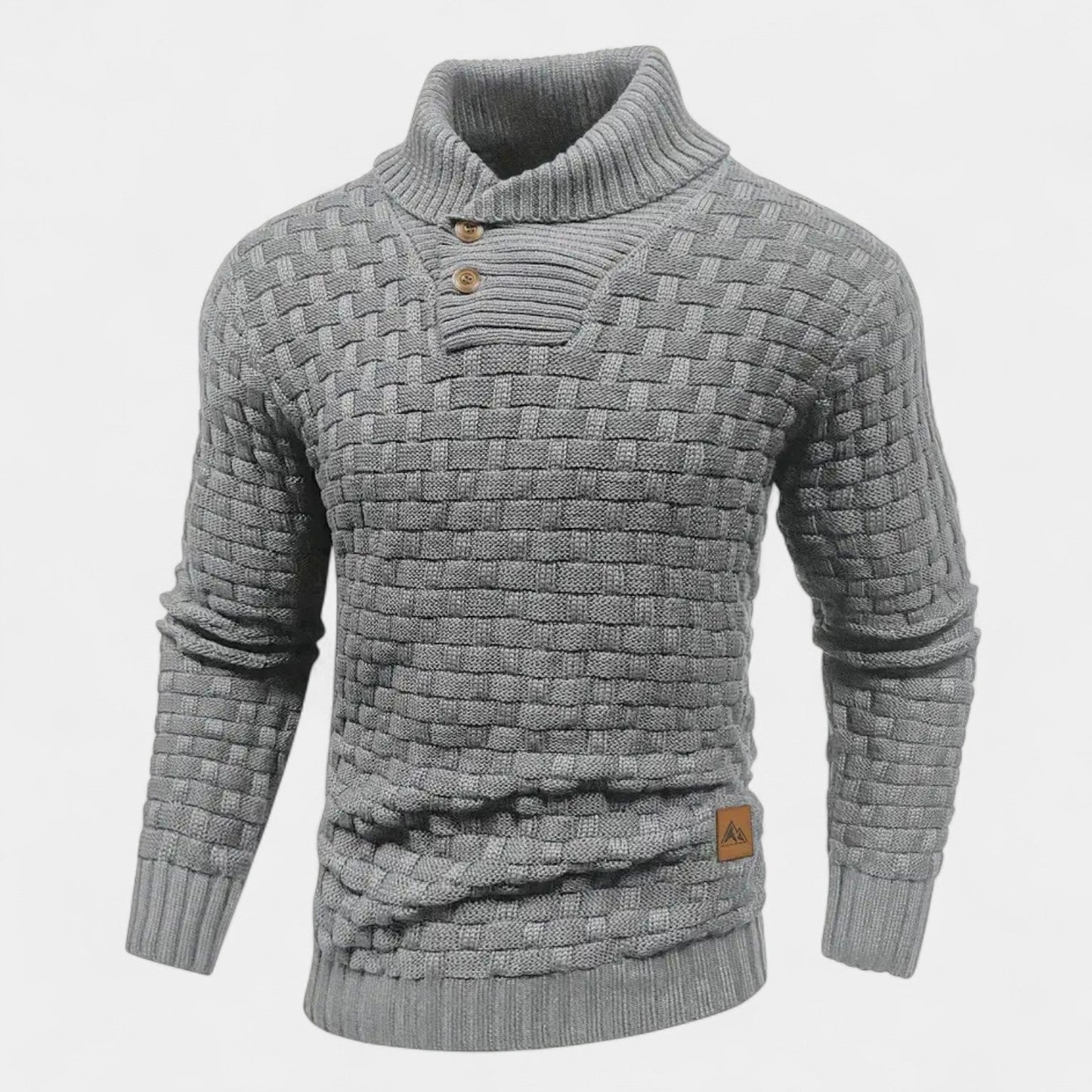 Elías – Stylowy sweter z golfem i guzikami