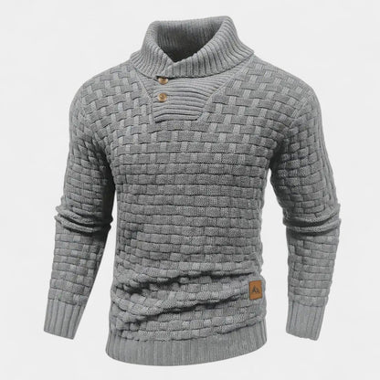 Elías – Stylowy sweter z golfem i guzikami