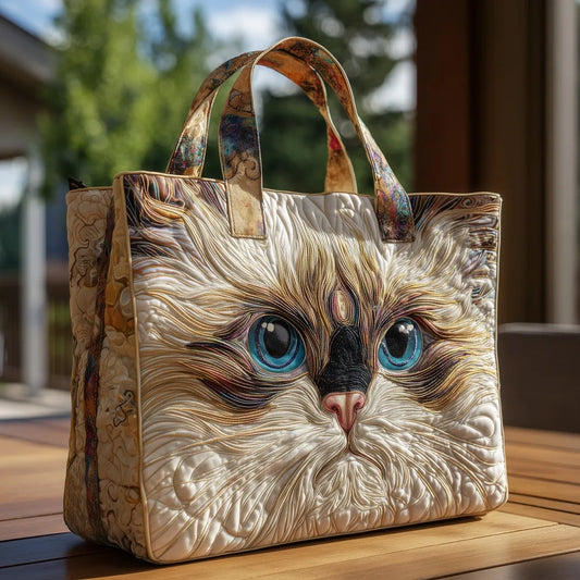 Torba tote - Niebiesko-biała kotka
