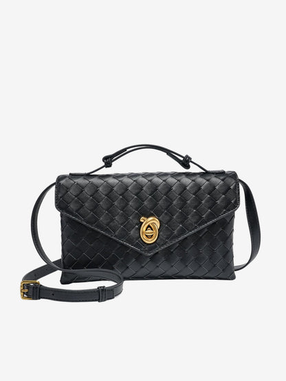 Aleksandra - Mini Torebka Crossbody z Teksturowanego Materiału