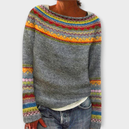 Vintage pleciony sweter dla kobiet