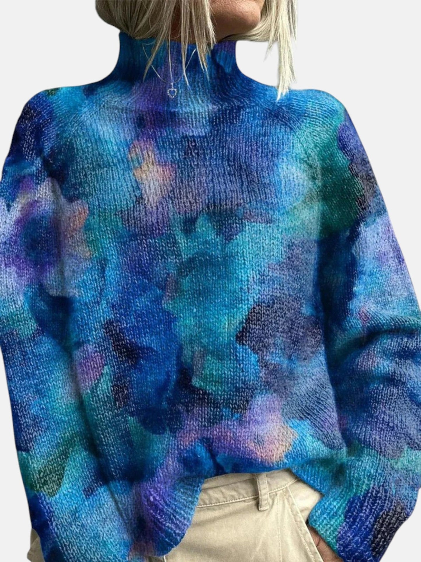 Katarzyna - Sweter z kwiatowym wzorem w stylu vintage