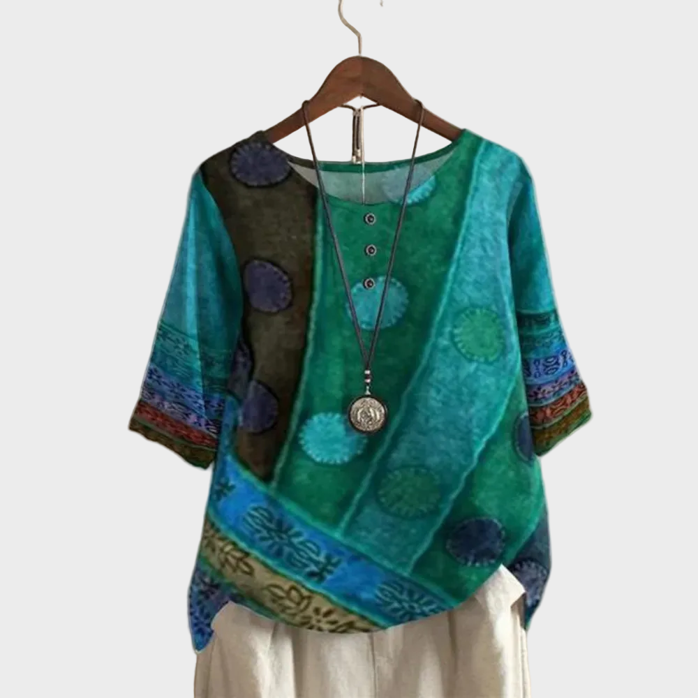 Valerie - Kolorowy boho-top