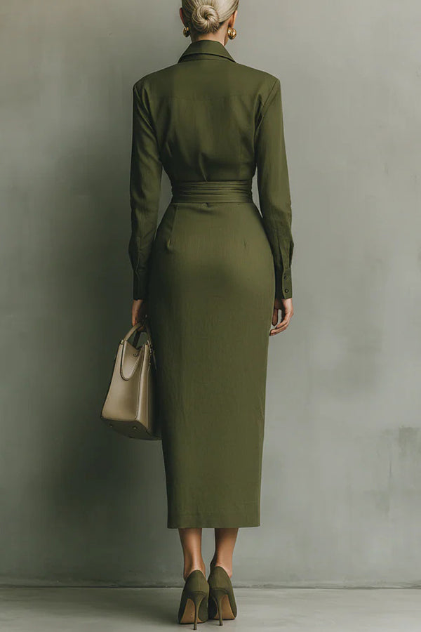 Magdalena - Sukienka Maxi w Stylu Owijanym