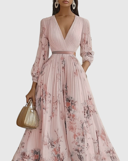 Zuzanna - Elegancka Maxi Sukienka z Faldami