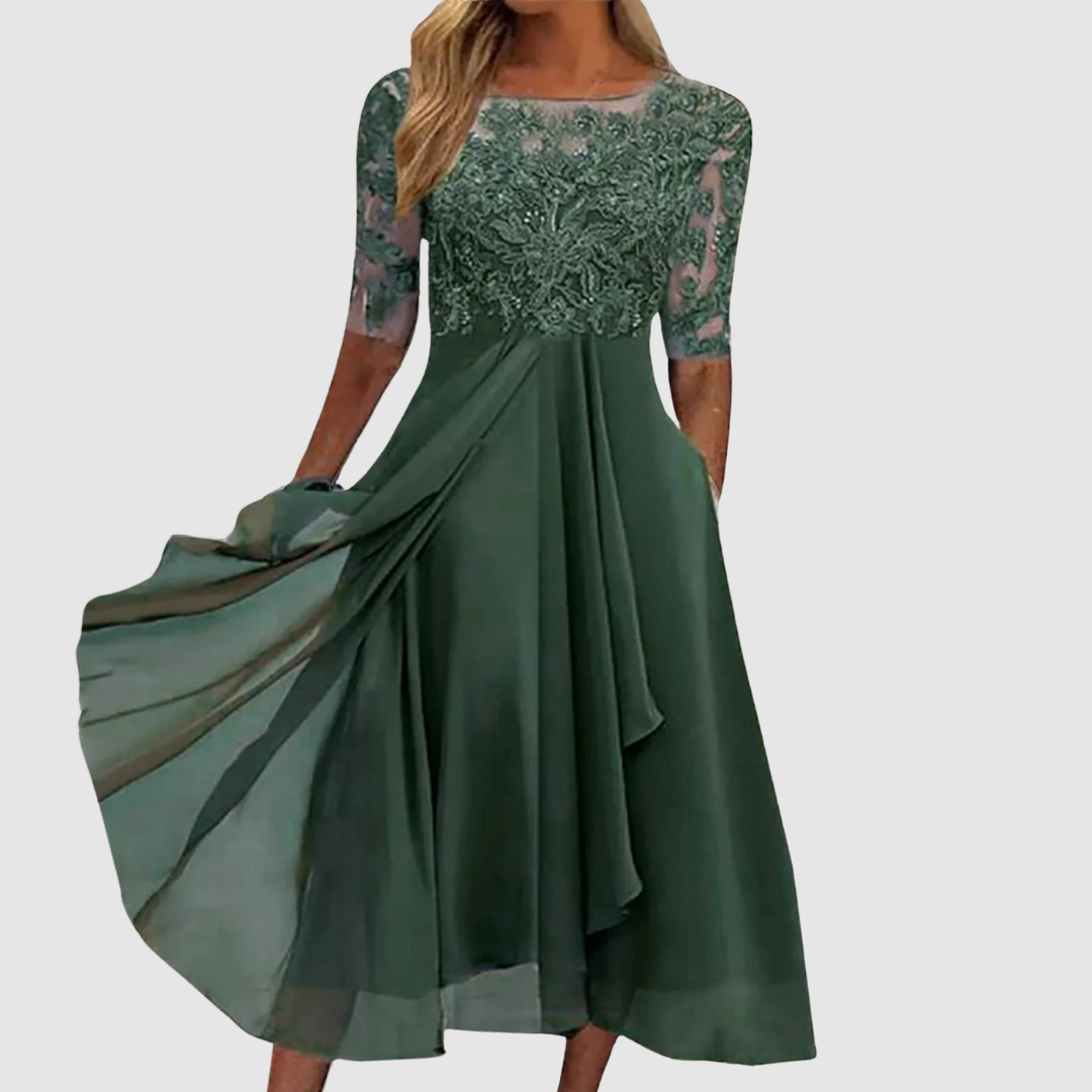 Leontýna - Elegancka sukienka koronkowa