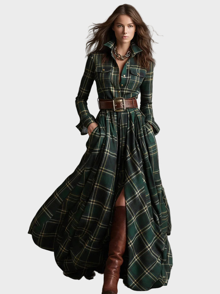 Evelyn - Klasyczna Elegancka Sukienka Koszulowa