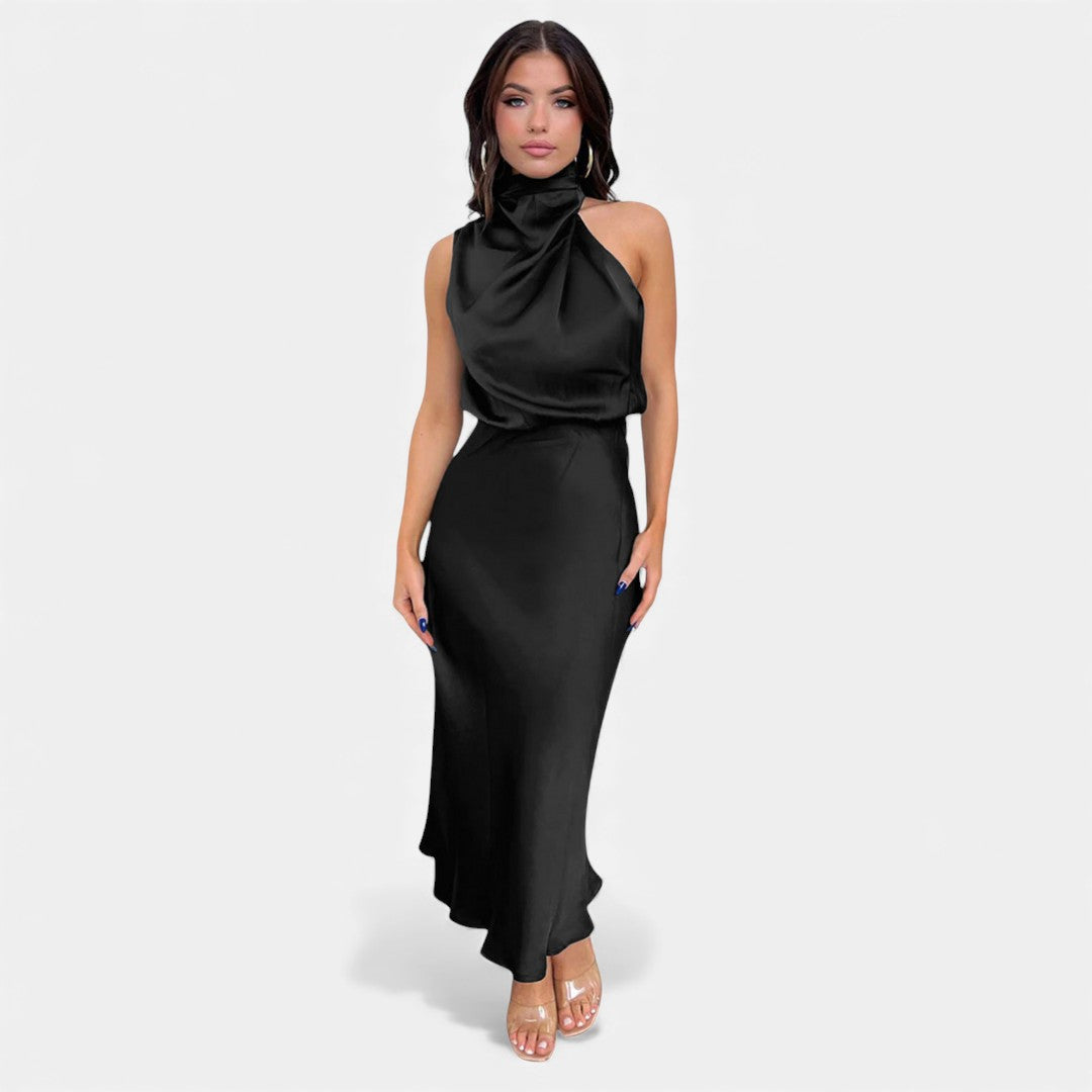 Sabina - Elegancka Długa Sukienka Wieczorowa
