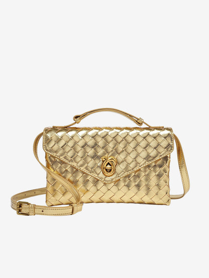 Aleksandra - Mini Torebka Crossbody z Teksturowanego Materiału