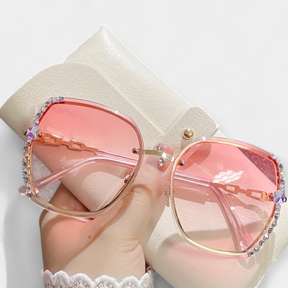 Damskie okulary z gradientowym efektem