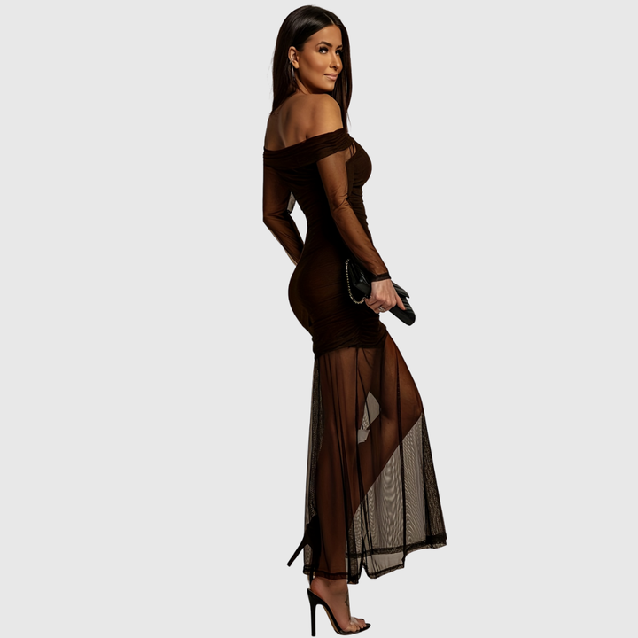 Nina - Elegancka Sukienka Wieczorowa Bez Ramiączek