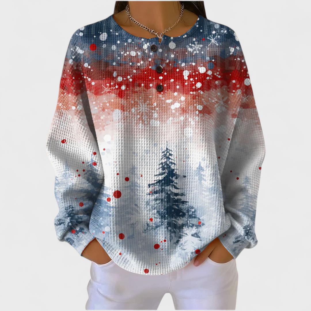 Weronika | Świąteczny sweter w choinki
