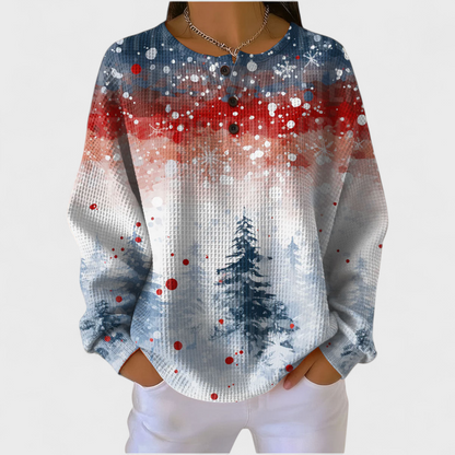 Weronika | Świąteczny sweter w choinki