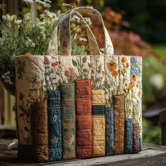 Torba Artisanal Matelassé - Kolekcja książek i kwiatów