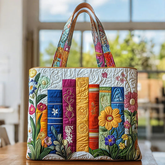 Torba tote z wyściółką - Kwiatowa Biblioteka