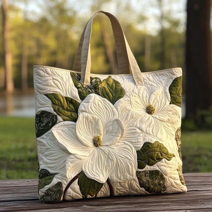 Torba Tote Artisanal Matelassé - Elegancka Biała Lilia