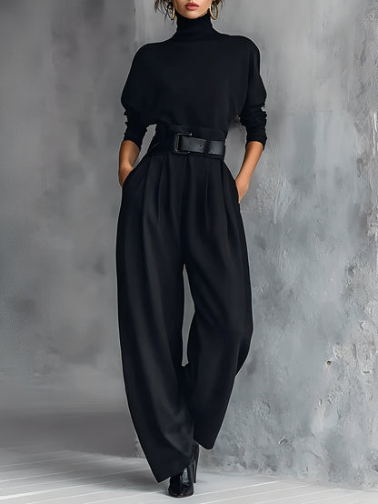 Maria – zestaw z golfem i prostymi spodniami