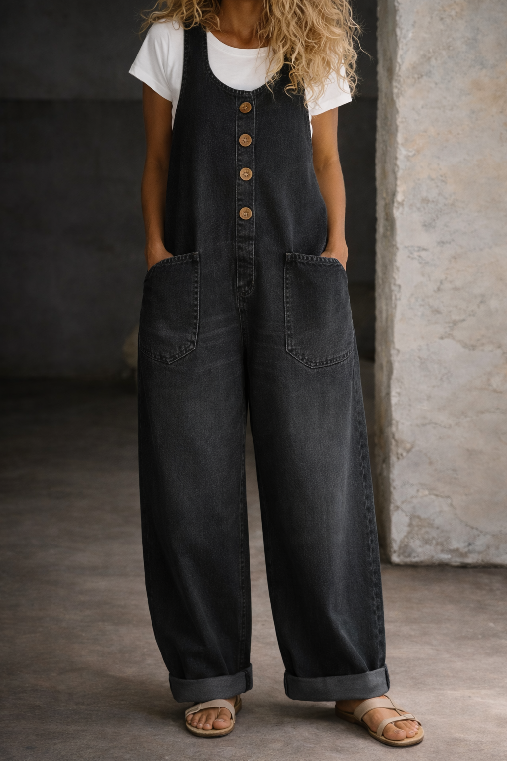 Bethany | Vintage Prane Bawełniane Ogrodniczki