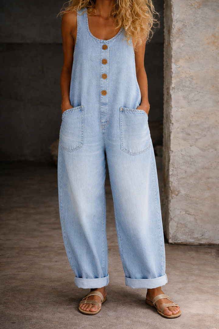 Sadie | Vintage Prane Dżinsowe Ogrodniczki