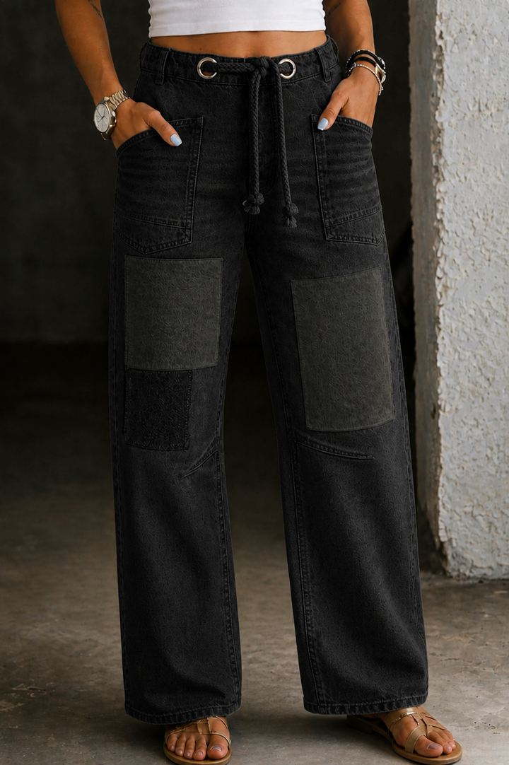 Margaret | Dżinsy z kieszonkami w stylu patchwork