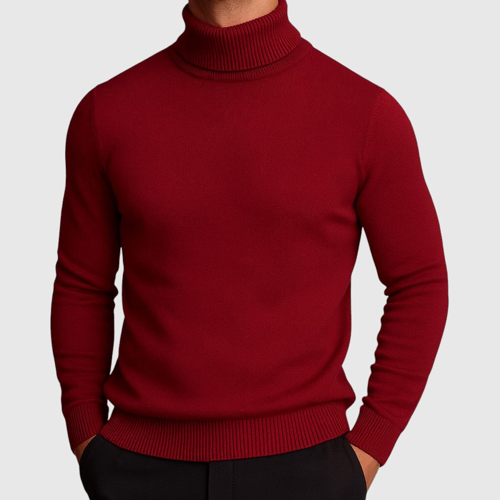 ARLO - Sweter z wełny merino z wysokim kołnierzem