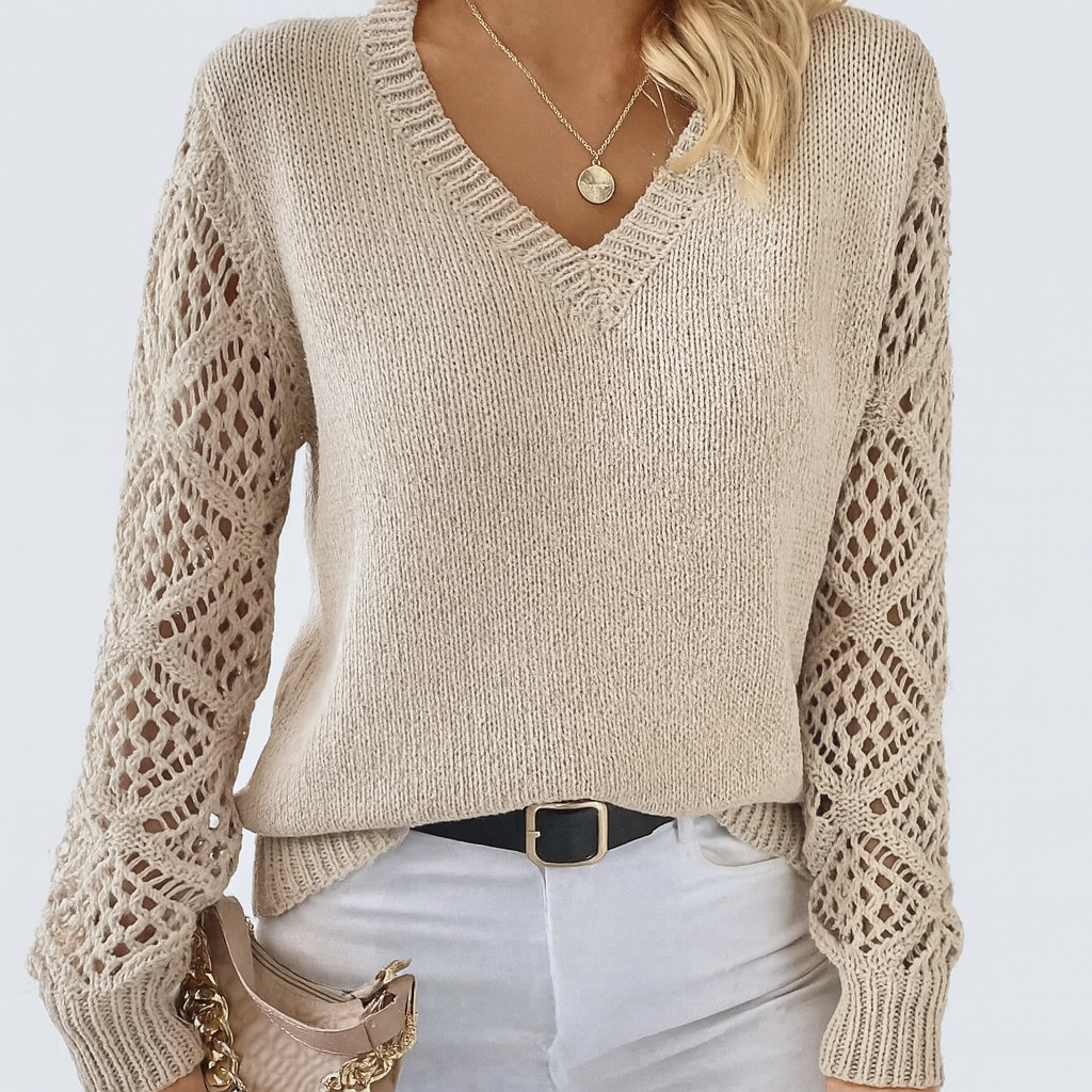 Marta - Sweter z Dekoltem w Serek Couture
