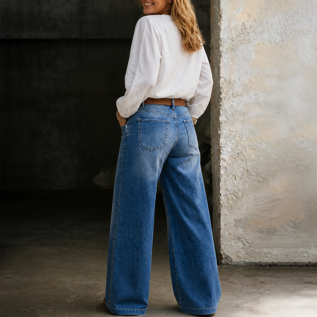 Madie | Vintage Jeansy z Wysokim Stanem