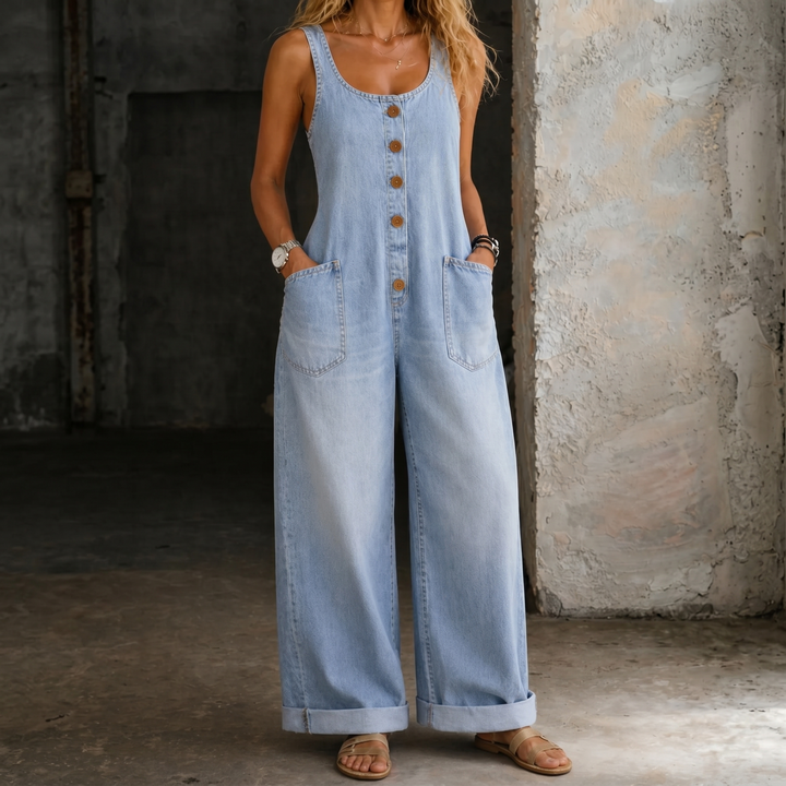 Sadie | Vintage Prane Dżinsowe Ogrodniczki