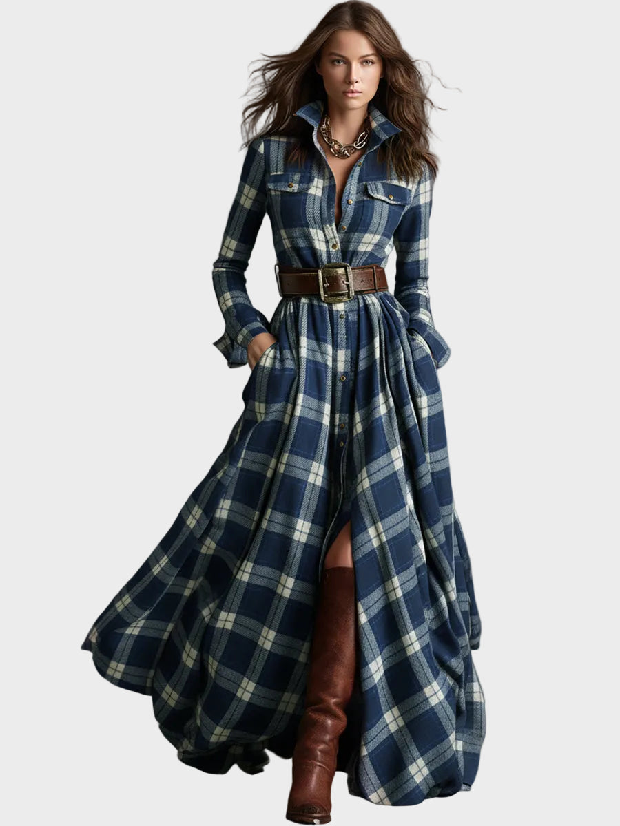 Evelyn - Klasyczna Elegancka Sukienka Koszulowa