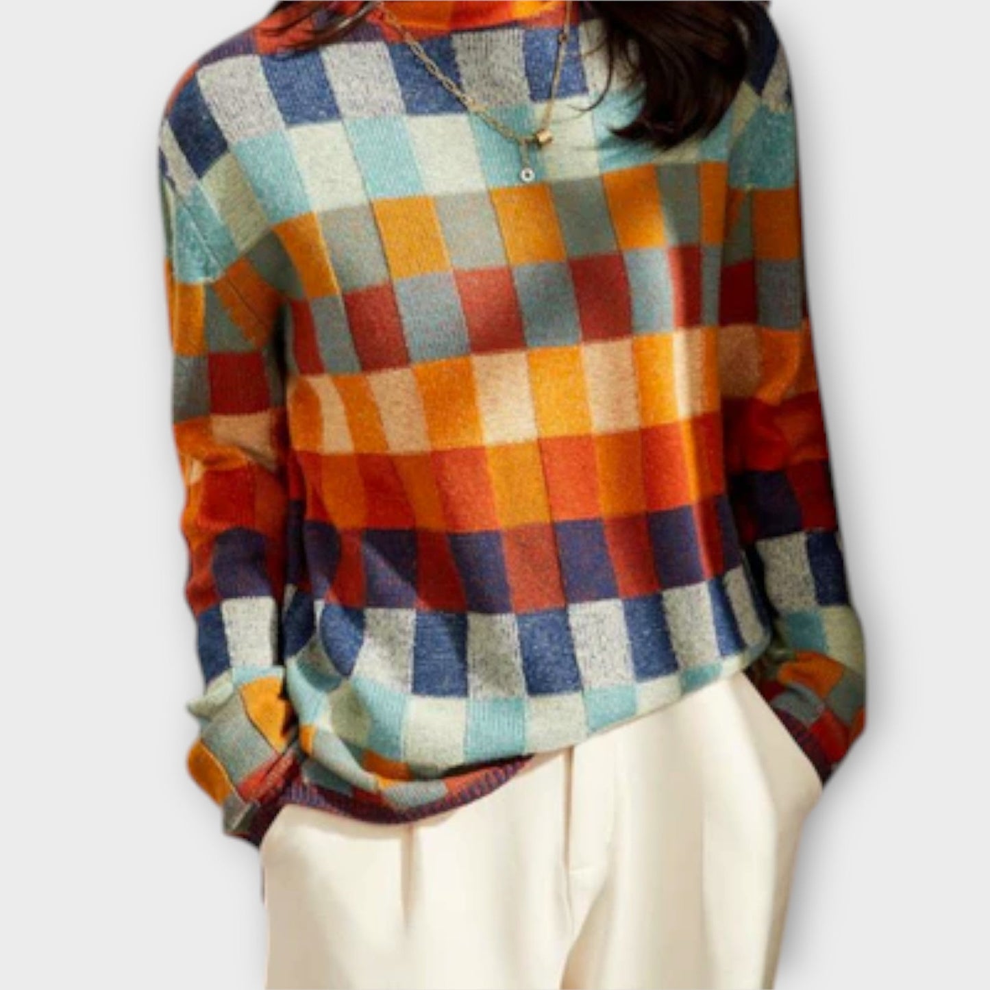 Erika - Sweter z patchworku