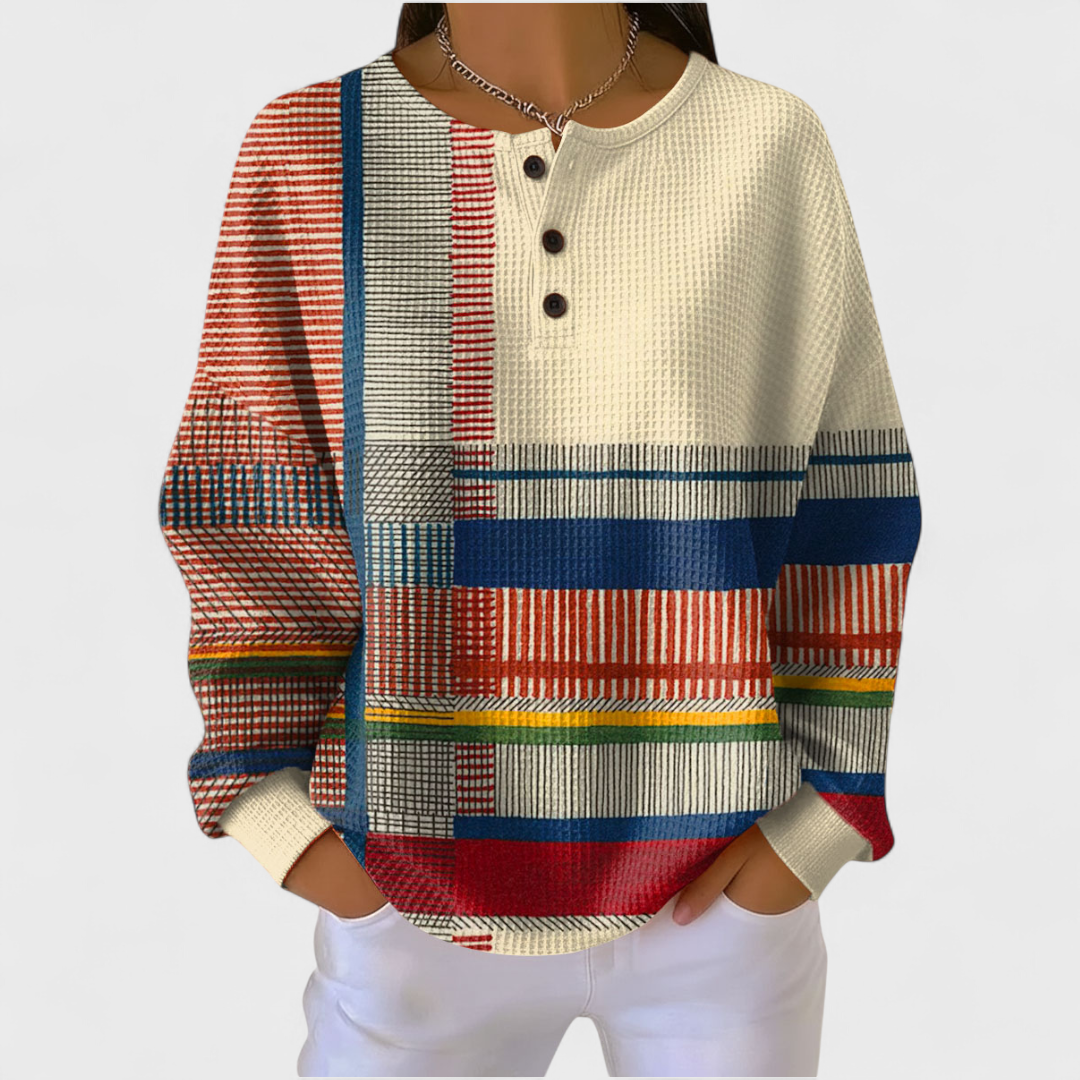 Milena | Sweter w kolorowe paski