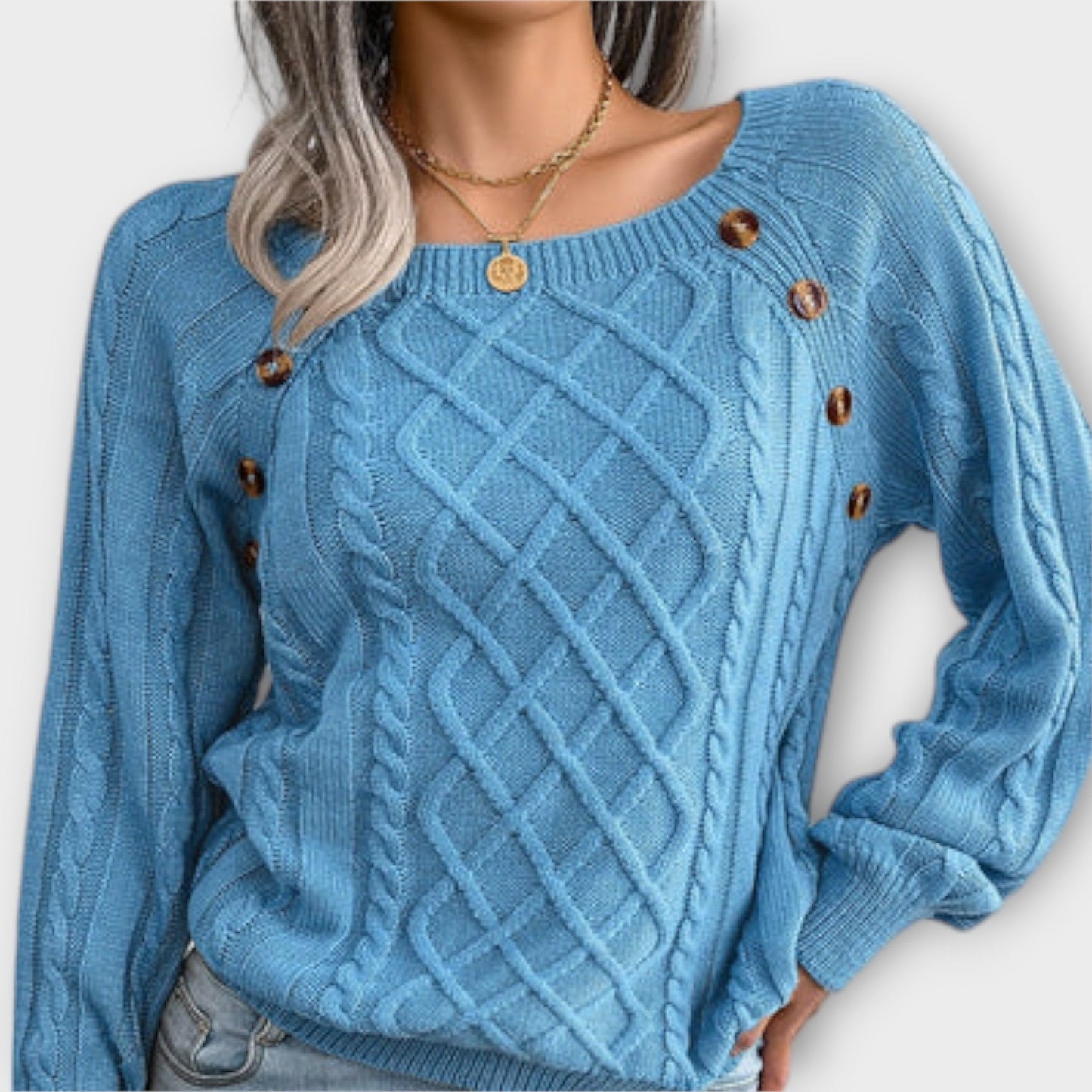 Maria – Sweter z Guzikam