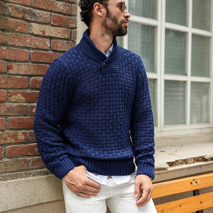 Elías – Stylowy sweter z golfem i guzikami