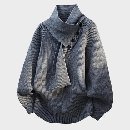 Arielle - Wygodny sweter z dekoltem w szal