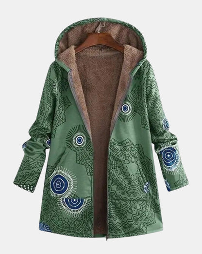 Sage - Tribal Wzór Sherpa Kurtka