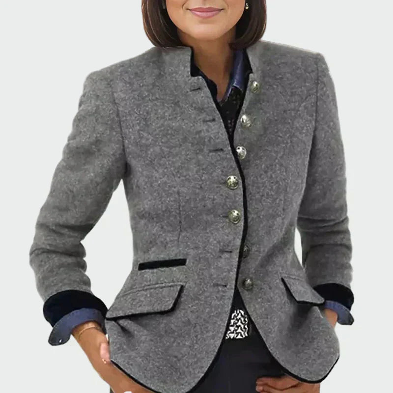 Martyna - elegancka krótka kurtka z kieszeniami