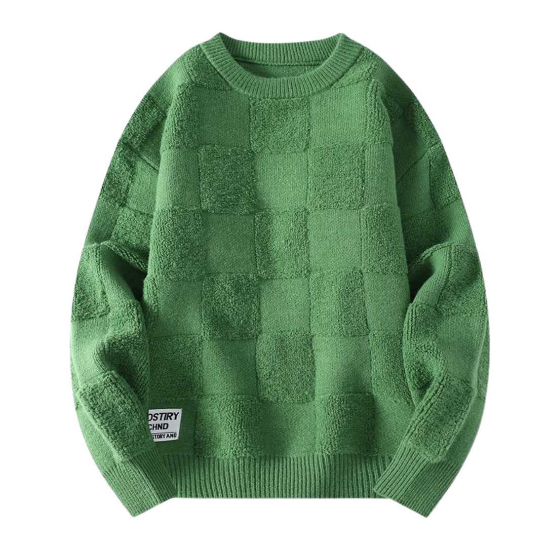 Unikalny Sweter w Kratę
