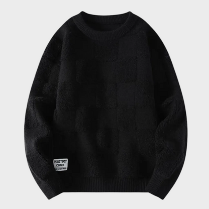 Unikalny Sweter w Kratę