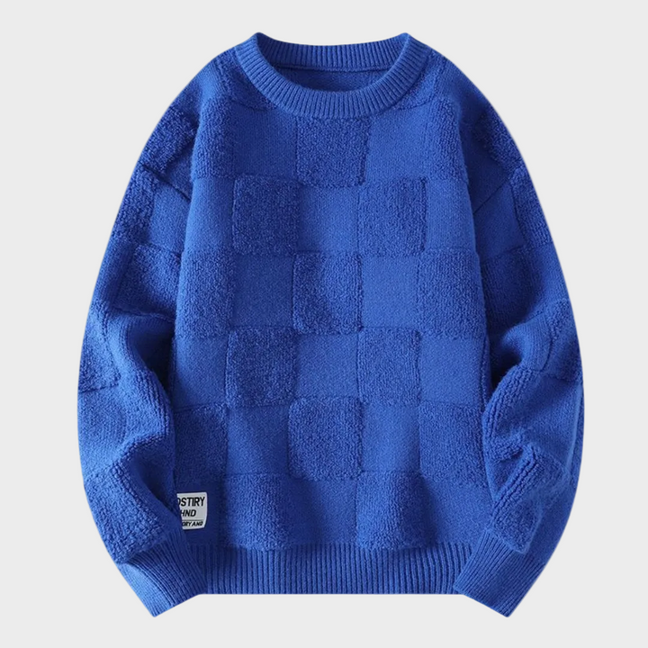 Unikalny Sweter w Kratę